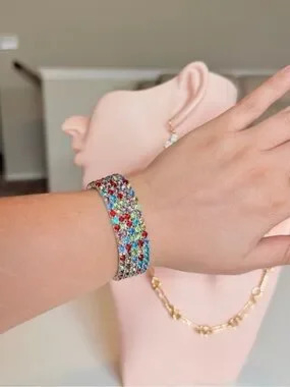 Multicolor Crystal Stretch Bracelet